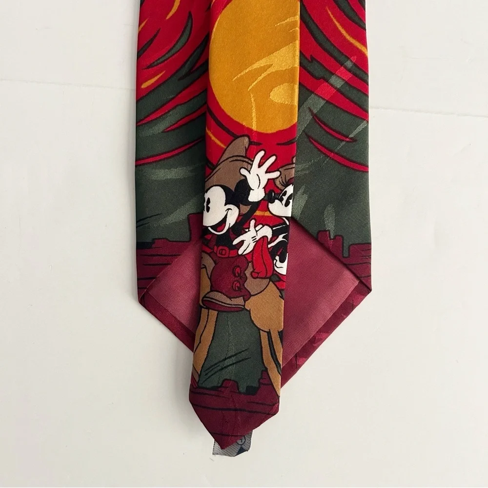 Mickey Mouse Disney Art Print Tie - Red, Green, and Yellow